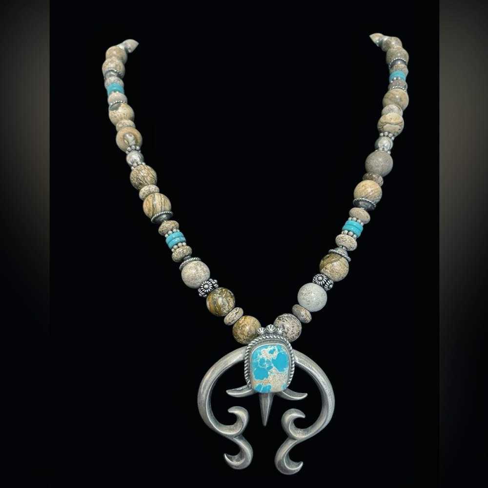 Story Teller Native American Royston Turquoise Necklace